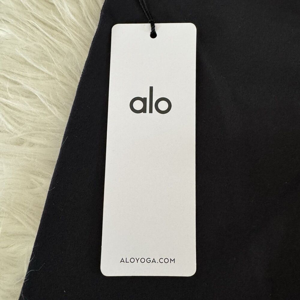 Alo Yoga Airbrush High-Waisted Bootcut Leggings Women’s Small Black Full Length - Picture 3 of 13